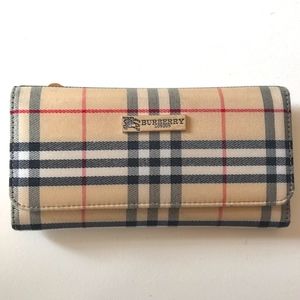 Burberry trifold checkbook wallet